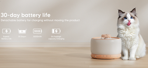 Ceramic wireless pet water fountain
